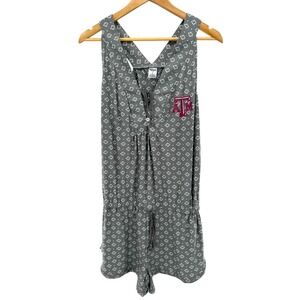 Texas A&M Aggies Concepts Sport Cloud 7 Gray Sleeveless Romper‎ Pajamas M Lounge
